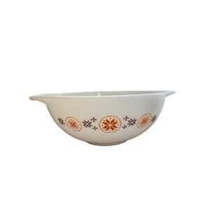 Vintage Pyrex Town & Country 444 Cinderella Mixing Bowl Orange Brown Atomic 60s
